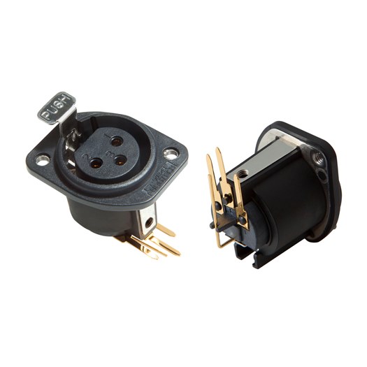 R FT-786F G Gold Rhodium Plated XLR Male Female Socket G R Furutech FT-785M