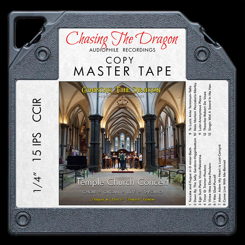 Temple Church Concert - Chasing the Dragon - Reel To Reel 1/4 15 ips - MCRU