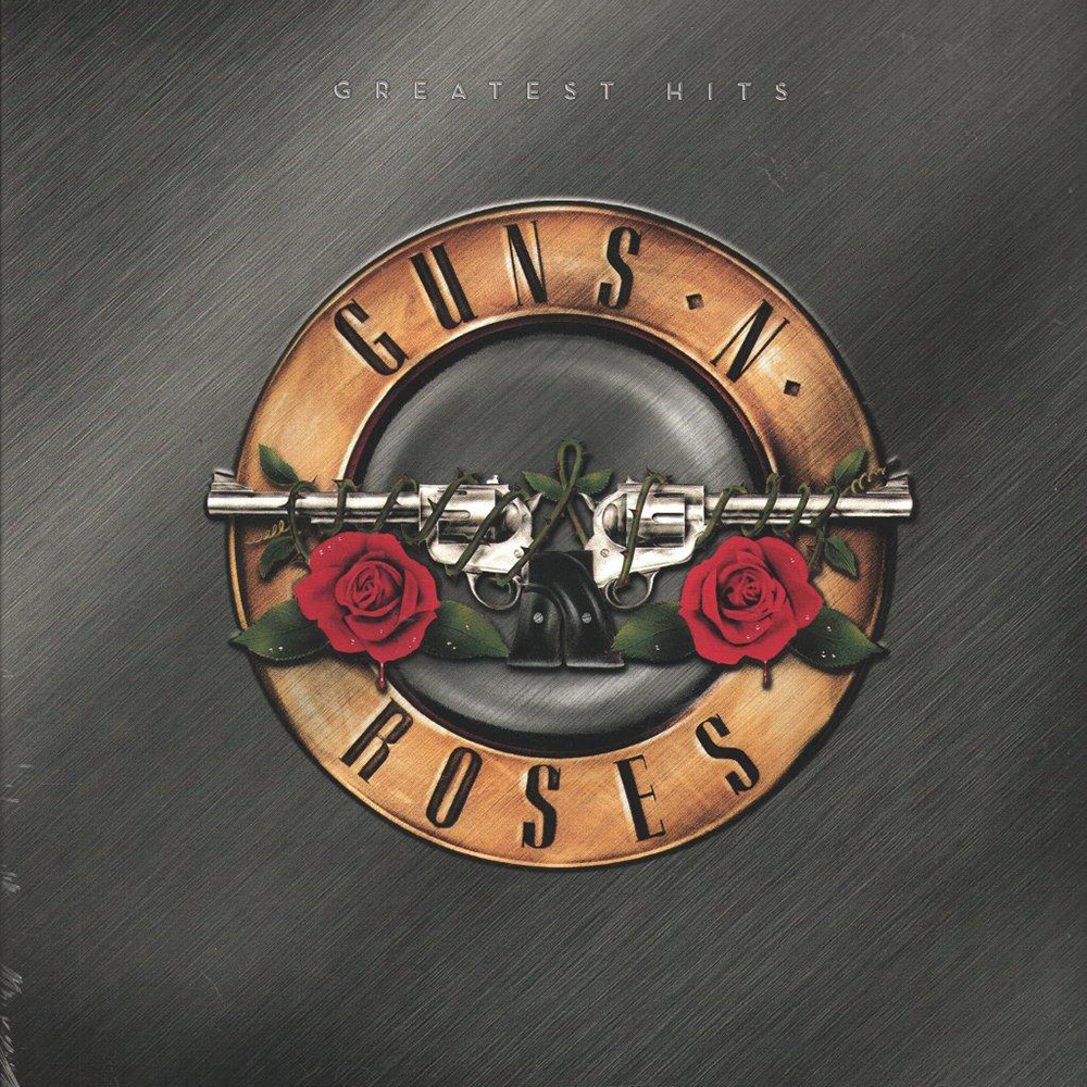 Guns-N'-Roses-Greatest-Hits Guns N' Roses – Greatest Hits - 2LP Red/Black Splatter Vinyl In Gatefold Sleeve - Image 1