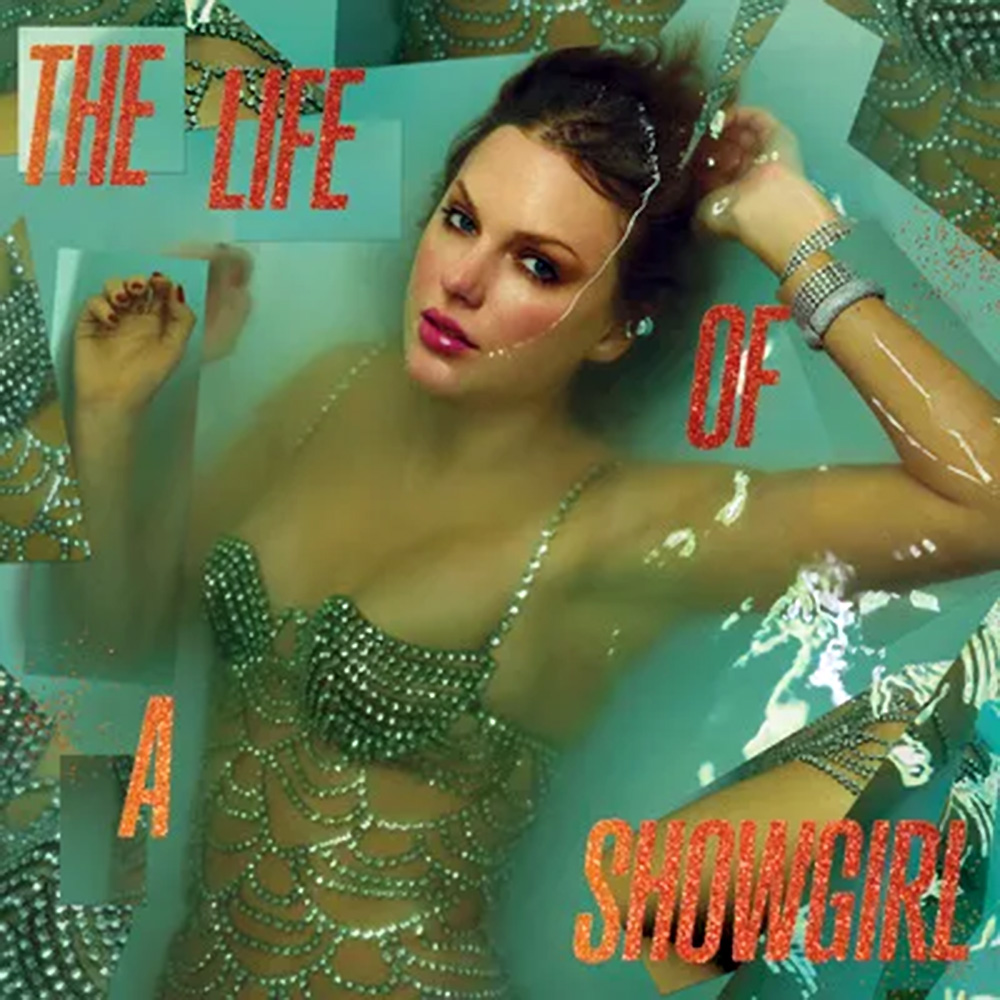 Taylor-Swift---The-Life-of-a-Showgirl Taylor Swift - The Life of a Showgirl: Sweat and Vanilla Perfume Portofino - Orange Glitter Gatefold Vinyl LP - Image 1