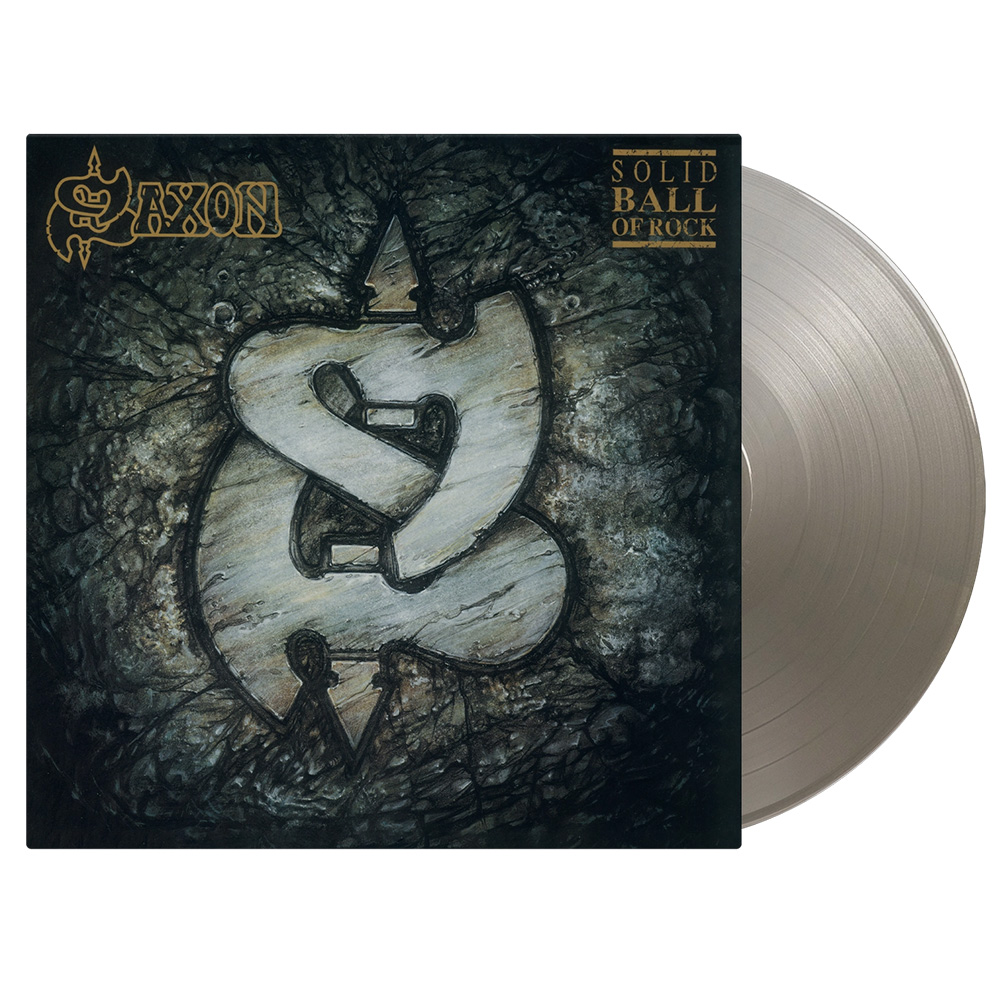 Saxon---Solid-Ball-Of-Rock Saxon - Solid Ball Of Rock - Silver Coloured Vinyl LP - Image 1