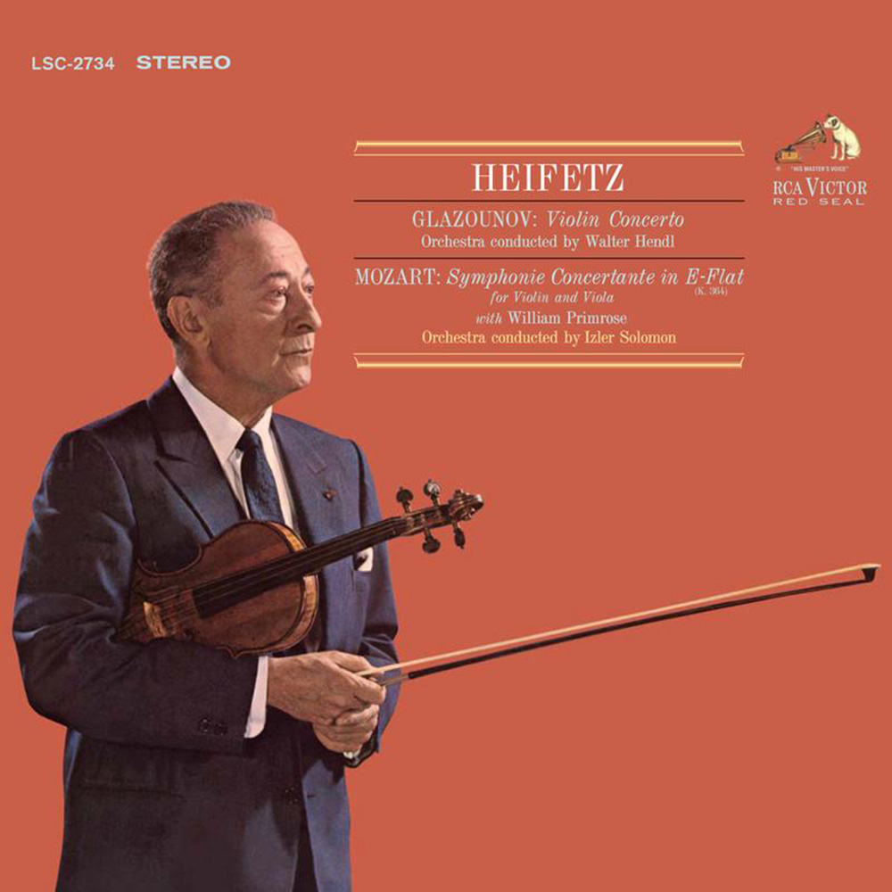 Jascha-Heifetz-Glazounov-Violin-Concerto Jascha Heifetz - Glazounov: Violin Concerto / Mozart: Symphonie Concertante in E-Flat - Analogue Productions (RCA Living Stereo) - 45RPM 180G 2 Disc Vinyl LP - Image 1